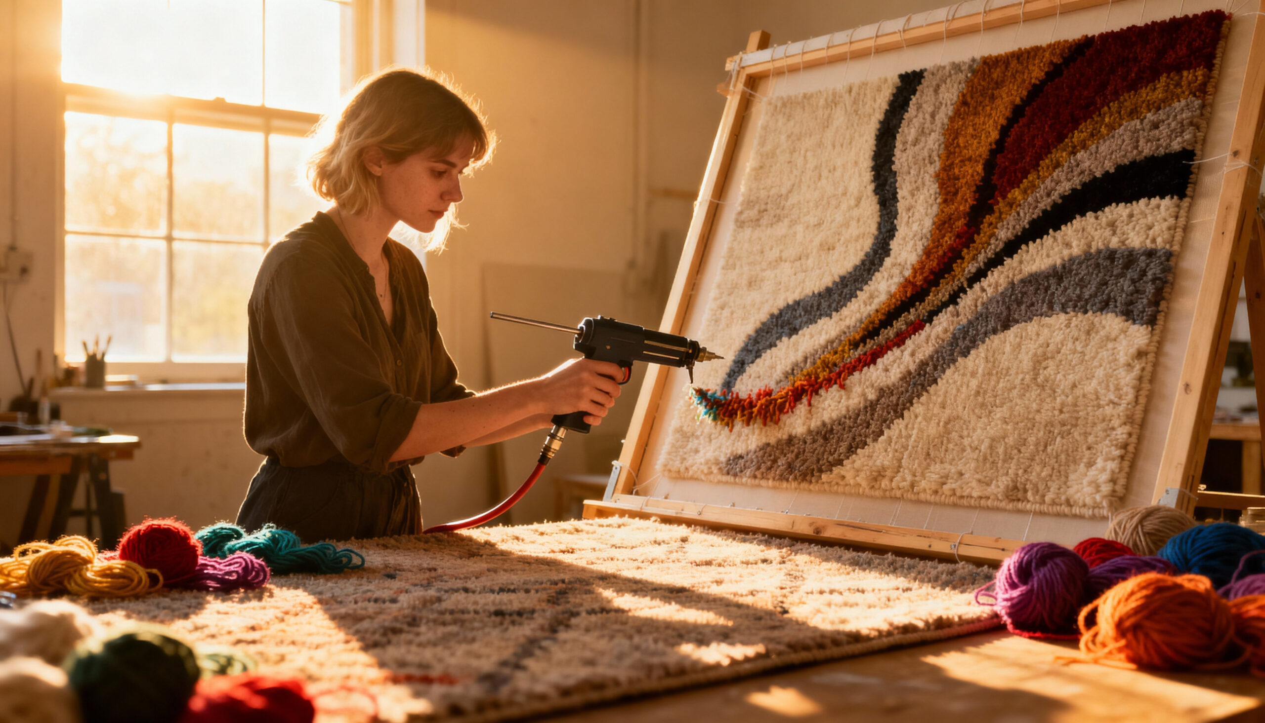 Tufting im Kreativcafé